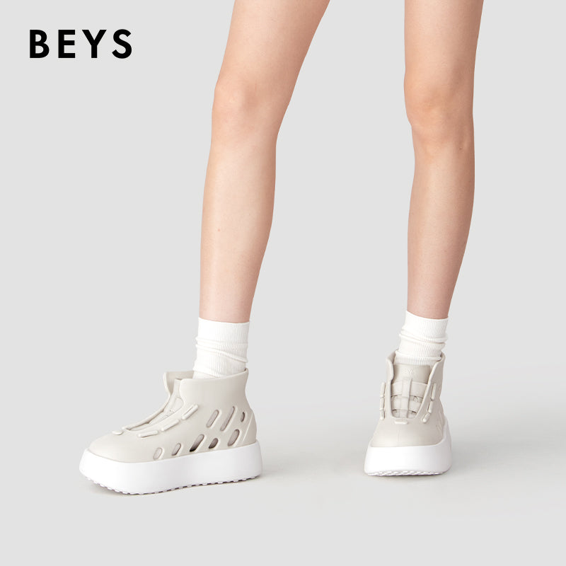 BEYS Men’s & Women’s EVA High-Top Clogs – Waterproof Breathable Ankle Walking Shoes, Lightweight Slip-On Outdoor Sneakers with Ventilation Holes