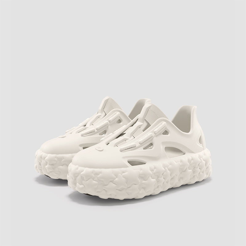BEYS Men’s & Women’s EVA Platform Clogs – Waterproof Outdoor Fashion Sneakers with Star Embossed Thick Sole, Breathable Slip-On Walking Shoes