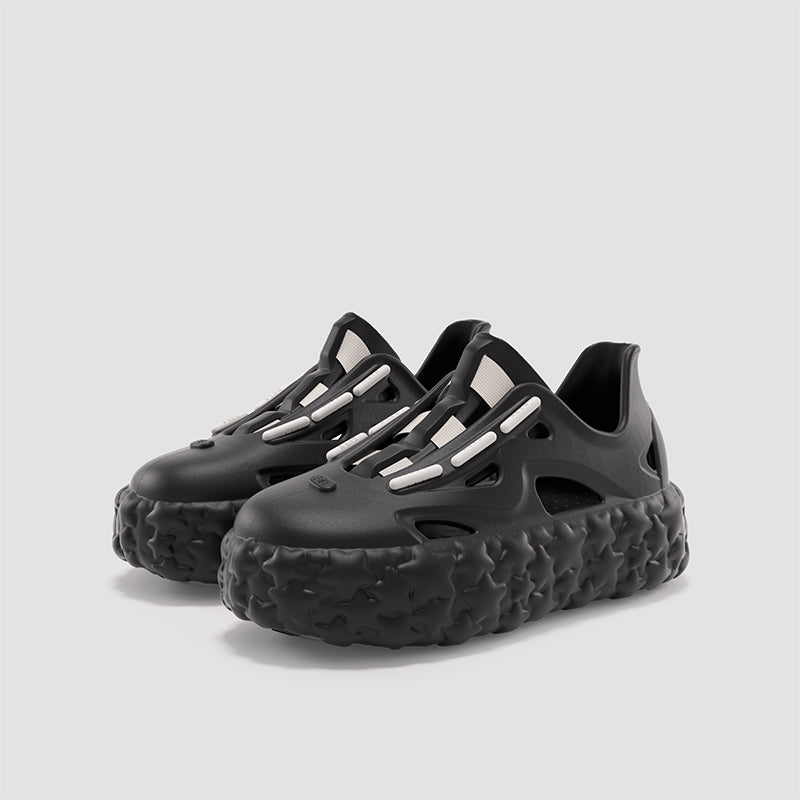 BEYS Men’s & Women’s EVA Platform Clogs – Waterproof Outdoor Fashion Sneakers with Star Embossed Thick Sole, Breathable Slip-On Walking Shoes