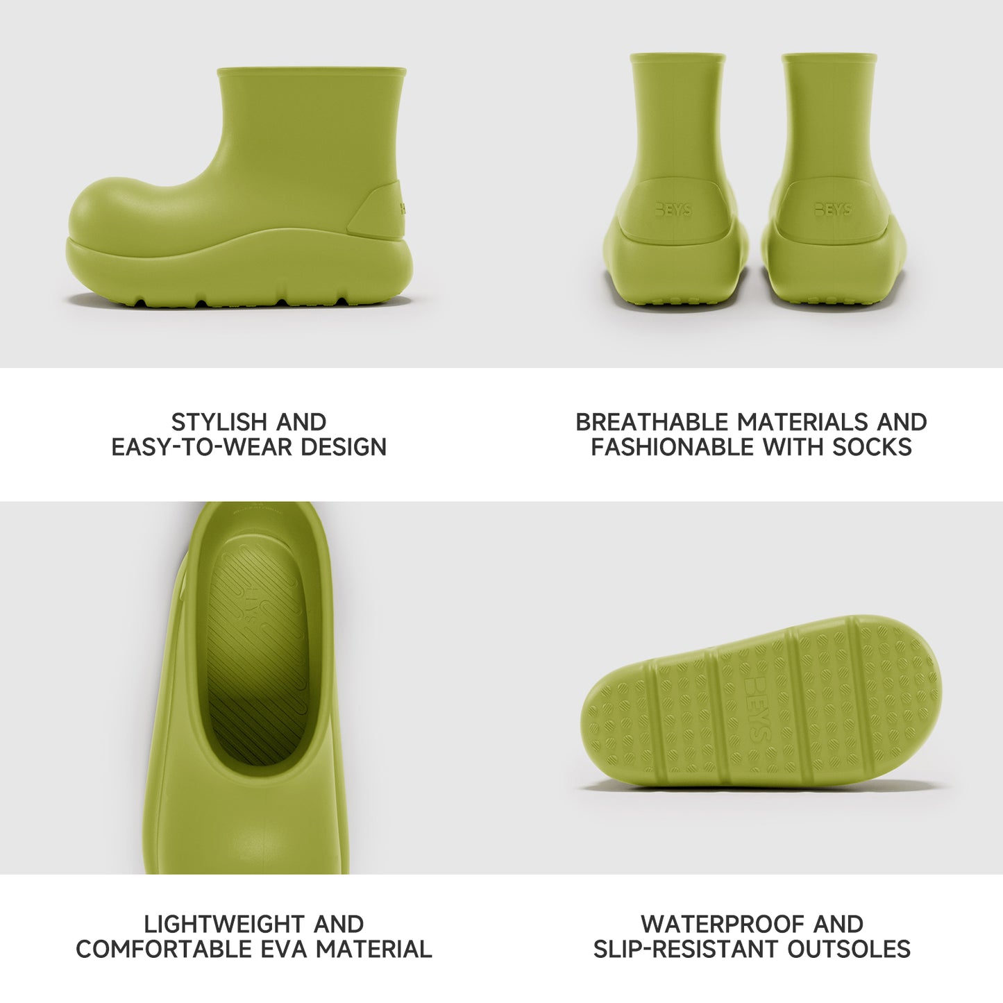 Unisex Stylish Waterproof EVA Boots Versatile Outdoor Activities Casual Wear shoes