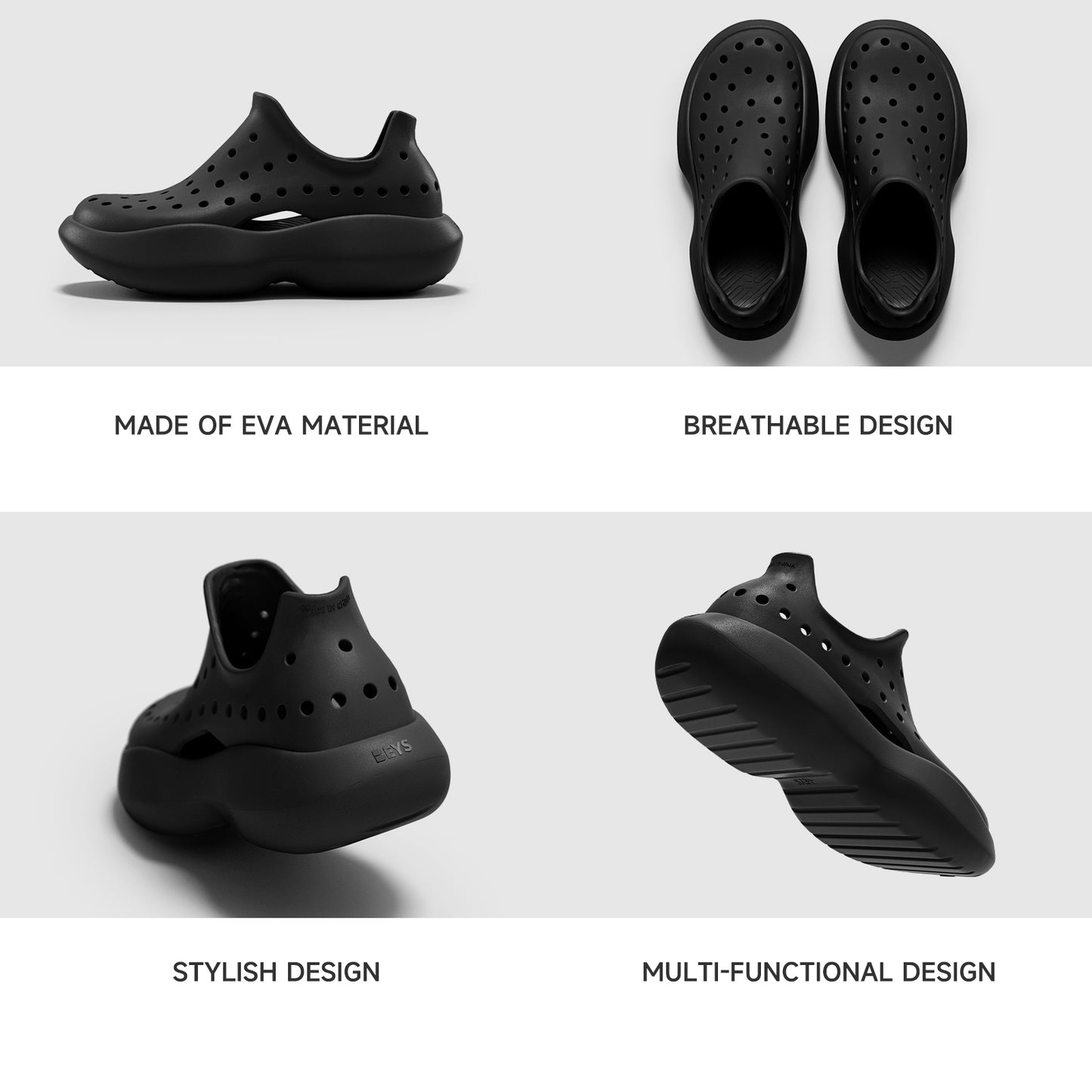 EVA Slip on Cushioned Shoes Wilderness Camping and Hiking Shoes Women and Men Height Increasing Shoes