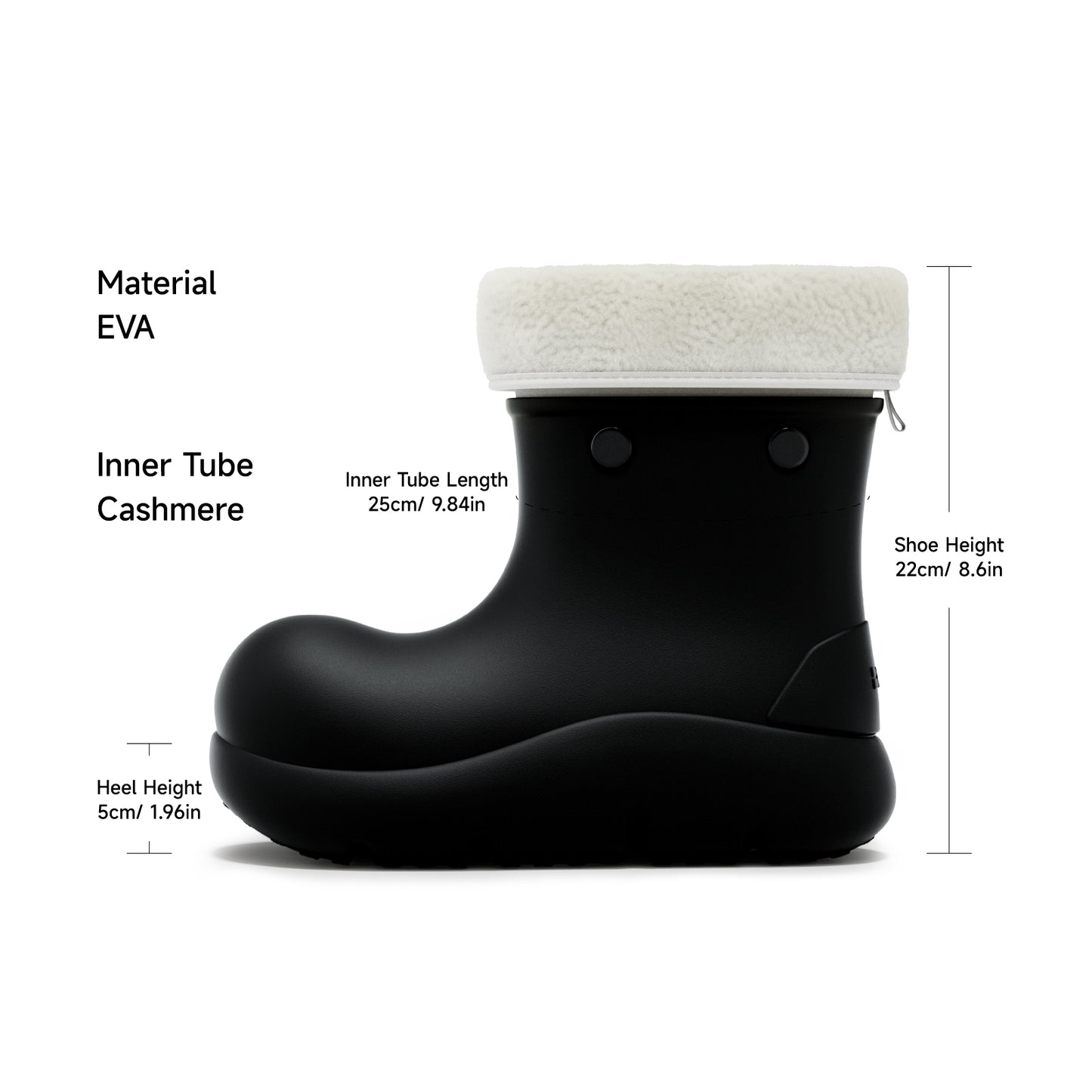 Women Rain Boots with Cashmere Lining Water Resistant Winter Boots for Women Snow Boots for Women