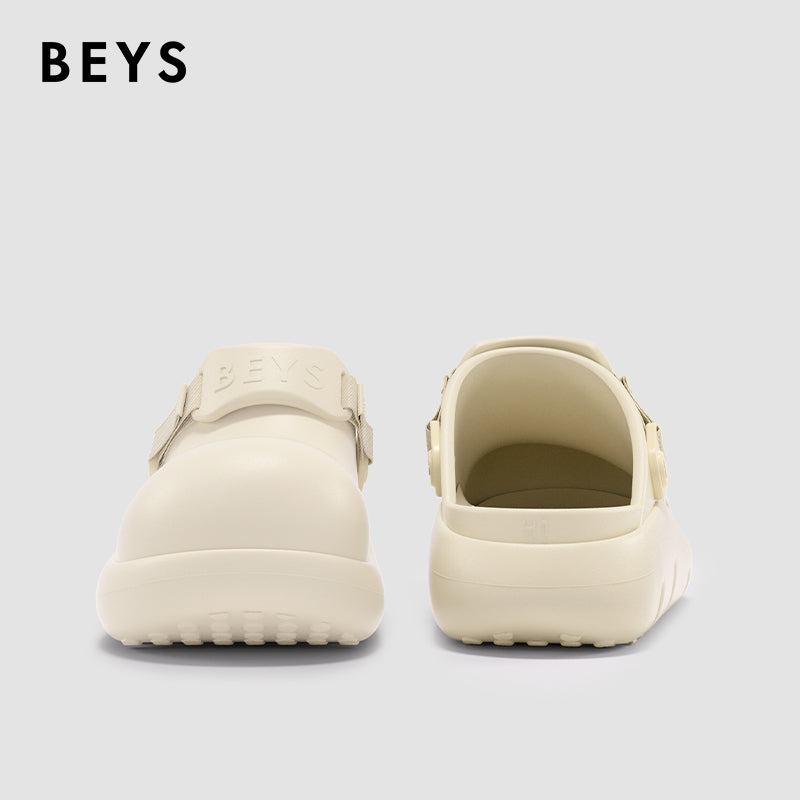 BEYS Clown Mule Shoes for Women 2025 New Summer Thick-Soled Birkenstock-Style Clogs, Slip-On Closed-Toe Outdoor Chef Shoes