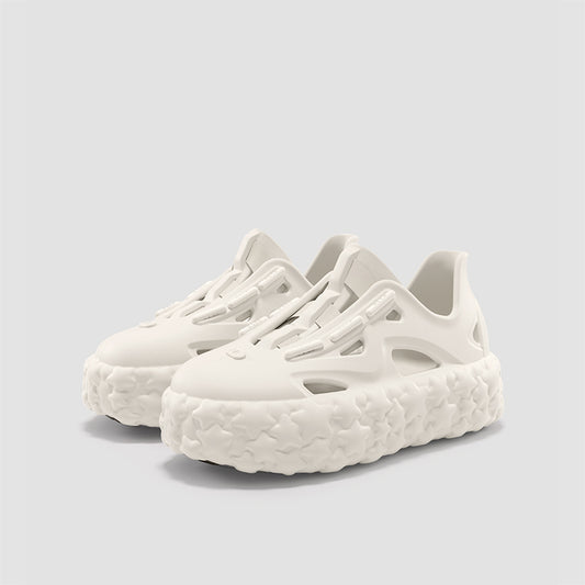 BEYS Men’s & Women’s EVA Platform Clogs – Waterproof Outdoor Fashion Sneakers with Star Embossed Thick Sole, Breathable Slip-On Walking Shoes